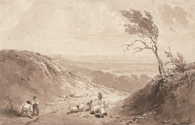 Road Workers, near Lillebonne by Richard Parkes Bonington